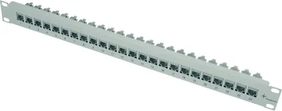 Produktbild von TELEGÄRTNER 19" Modulträger 1 HE, inkl. 24 x Kupplungen K Cat.5e