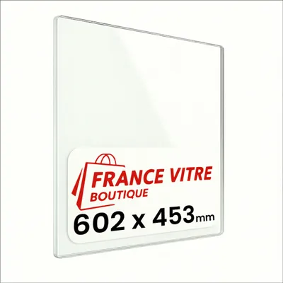 Produktbild von FIREPLACE - modell : ronky-50 - 602 x 453 x 4 mm - Kaminglas - Ofenglas - Ersatz-Kaminscheibe - feuerfestes Glas - France Vitre
