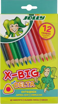 Produktbild von JOLLY Buntstifte X-BIG Delta - 12 versch. Farben, Schulstifte - 3399-0001