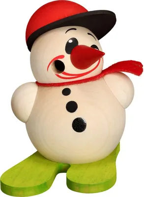 Produktbild von Cool-Man mit Ski & Base-Cap - Kugelräucherfigur (9cm) Räuchermann von Seiffener Volkskunst
