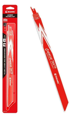 Obrázek produktu pro Přířezy do přímočaré pily s tvrdokovovými zuby, délka 300 mm, 8 zubů na palec, určené pro řezání kovů, litiny a oceli, 1 kus