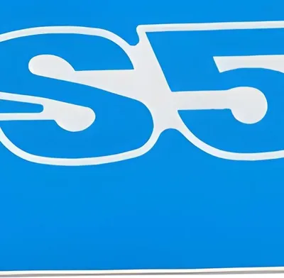 Produktbild von Klebefolie Seitendeckel links MZA blau weiß für Simson S53