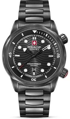 Productafbeelding van Swiss Military Hanowa herenhorloge, zwart, modelnummer SMH-SMWGH0006431