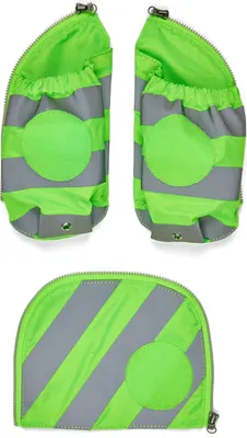 Produktbild von Ergobag Seitentaschen Zip-Set mit Reflektorstreifen Grün 3tl