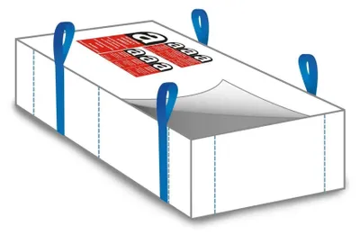 Zdjęcie produktu dla PLATTEN BAG für Asbest 260 x 125 x 30 cm Tragkraft 1000 kg #1 5 stück