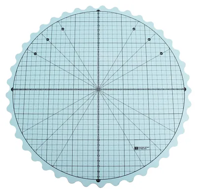 Drehbare Schneidematte 38x38 cm blau für Patchwork