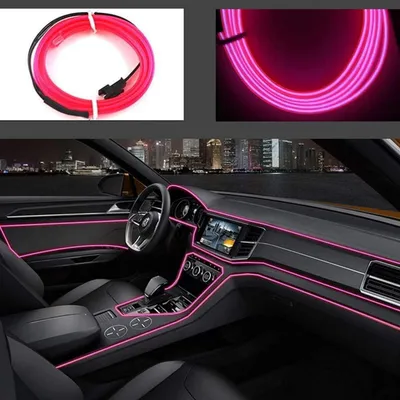 Produktbild von Neon Draht Licht Innen EL Draht Streifen Rohr Seil 2m Rosa