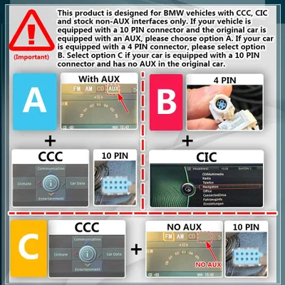 Obrázok produktu pre Autorádio pre BMW – Multimediálny prehrávač – 2DIN navigácia – Bezdrôtové CarPlay – Android 14 – 8,8 palca