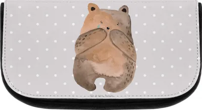 Produktbild von Mr. & Mrs. Panda Kulturtasche Bär Verlust - Grau Pastell - Geschenk, kosmetik organizer, Kulturbeutel, Kosmetiktasche, Teddy, Make-Up Tasche, Schminktasche