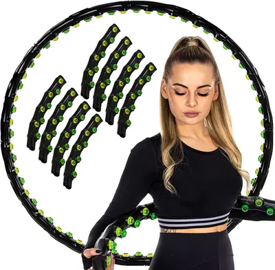 Produktbild von SPRINGOS Hula-Hoop-Reifen mit Noppen und Magneten Durchmesser 100 cm Faltbar