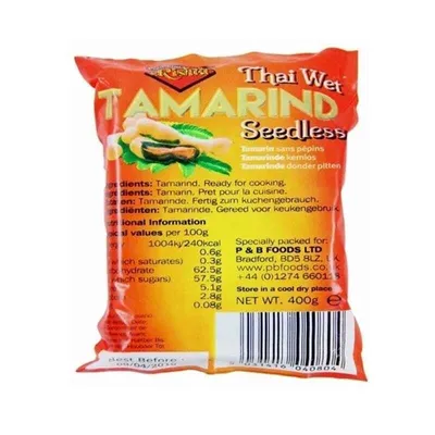 Produktbild von Konzentrierte Tamarindenpaste 400 g und kernloses Tamarindenmark 454 g, kompaktierter Tamarindenfruchtblock, 100 % natürlich