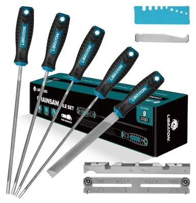 Produktbild von Kettensägenfeilen-Set 9-teilig mit Rundfeilen 4,0/4,8/