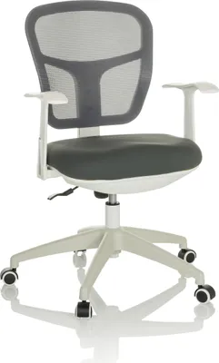 Produktbild von hjh OFFICE Home Office Bürostuhl TOP 108 W Schreibtischstuhl mit Armlehnen Stoff / Netzstoff Drehstuhl