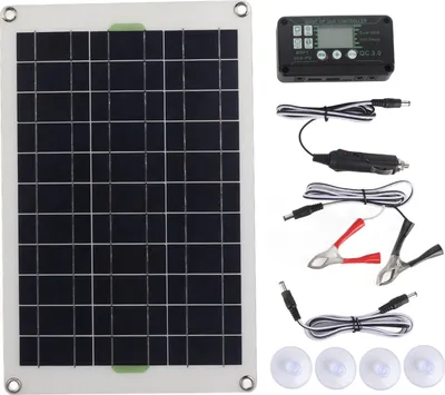 Immagine prodotto di caricabatterie a pannello solare da 50 W, silicio monocristallino, set di regolatori di carica da 30 A per camper, marina, barca