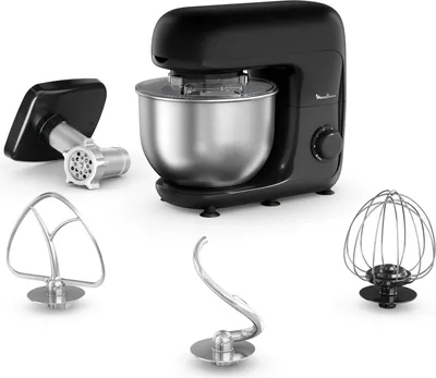Produktbild von Moulinex Bake Essential Küchenmaschine, 800 W, Schüssel 4,8 l, Backset, Fleischwolf QA161810