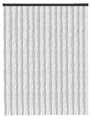 Productafbeelding van Fluwelen gordijn, afmetingen: 56x185 cm - 140x220 cm - Ebay, effen streep, lichtgrijs - wit - 120x220 cm