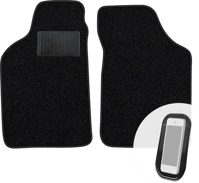 Produktbild von moto-MOLTICO Vorne Fußmatten Auto Velours Autoteppiche Schwarz Automatten Set 2-teilig passend für Peugeot 106 1996-2003