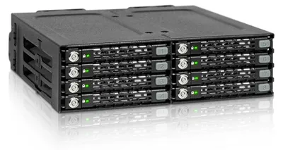 Zdjęcie produktu dla Icy Dock MB998SK-B, Czarny, Metal, 7 mm, 2 went., 4 cm, 6 Gbit/s