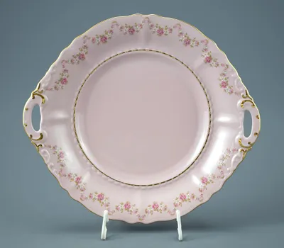 Produktbild von Sonata, Tortenplatte, 27 cm, rosa Porzellan, Blumen, Leander
