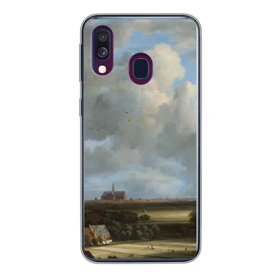 Produktbild von MuchoWow® Handyhülle Schutzhülle Hülle für Samsung Galaxy A40 Ansicht von Haarlem mit Tribüne - Gemälde von Jacob van Ruisdael Silikon Softcase Handy Hülle - Handy-Tasche