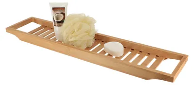 Produktbild von TENDANCE Badewannenablage Badregal Haushaltsregal 68 x14 x 4 cm für Badewanne aus Bambus Regal