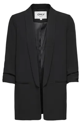 Produktbild von ONLY 15197451, Weiblich, Schwarz, Blazer, Erwachsener, Elasthan, Polyester, 95% Polyester, 5% Elasthan, Futter: 100% Polyester