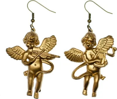 Produktbild von Engel Ohrringe Miniblings Hänger Weihnachten Goldengel Putten Putte golden