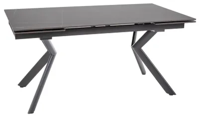 Produktbild von Esstisch Säulentisch Orton Ceramic 160-240x90x75cm schwarz Marmor matt schwarz matt ausziehbar