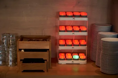 Produktbild von Duni Ladestation, 32 St., 255x140x430mm, Weiß, für LED Mini Lampen, 5h, 14h