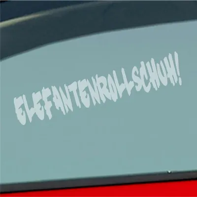 Produktbild von Auto Aufkleber Elefantenrollschuh Elefant Schuh Zubehör 20x4 cm Milchglas Sticker Heckscheibenaufkleber