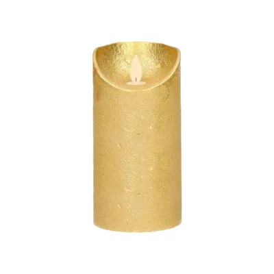 Produktbild von Anna's Collection Gefuhrte stumpfe Kerze - gold - 15 x D7,5 cm