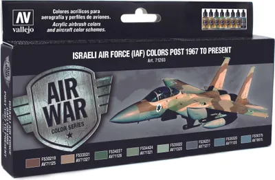 Vallejo Israeli Air Force (IAF) Colors-Post 1967 to presend - 571203 8x17ml Farbenset
