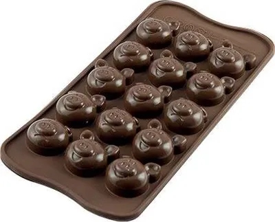 Produktbild von Silikomart Schokoform Schweinchen