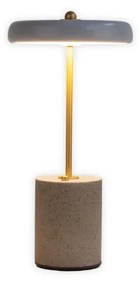 Produktbild von Tischleuchten - Akku Tischleuchte "SETA" grau H: 30 cm, Tischlampe im Modern Style, aus Metall und Kunststoff in grau, 30 cm hoch, Ø 15 cm, inkl. LED – dimmbar – Akkubetrieb – Akku- und Netzbetrieb – Berührungssensor
