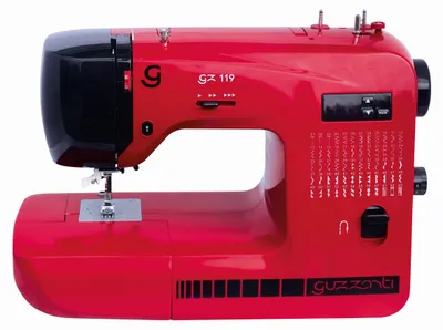 Produktbild von Guzzanti GZ119, Rot, Halbautomatische Nähmaschine, Sägen, 4 Step, Mechanisch, 42 W