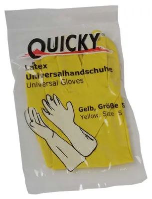 Produktbild von 12 Paar Haushaltshandschuhe Universalhandschuhe gelb aus Latex Gr. S