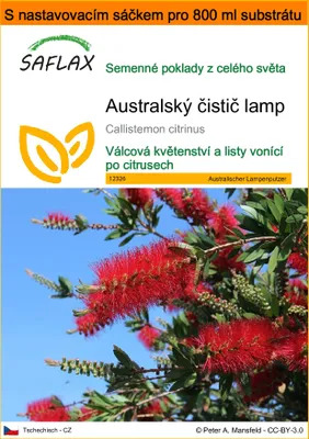 Obrázek produktu pro SAFLAX Garden in the bag - Australský čistič lamp - Callistemon citrinus - 400 Semena - S pěstebním substrátem v praktickém samovztyčovacím sáčku