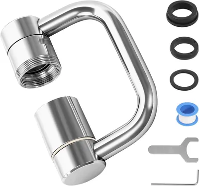 Imagen del producto de Extensión para grifo, giratoria 1080°, con 2 modos de chorro de agua, ideal para cocina y baño