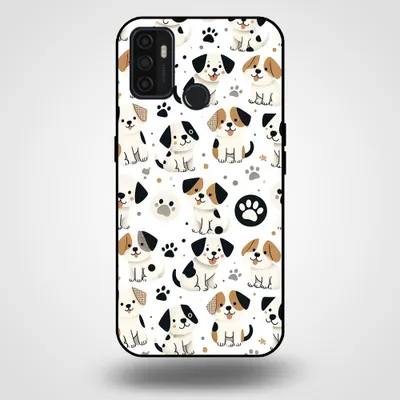 Image de Smartphonica Coque téléphone pour OPPO A32 / A53 / A53s avec impression de chiens - Coque arrière TPU design chiens