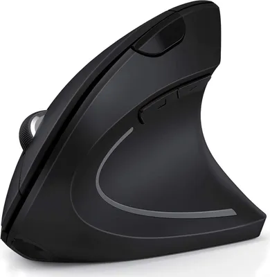 Obrázek produktu pro Bezdrátová černá ergonomická vertikální myš s technologií Bluetooth a USB 2.4G