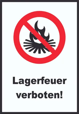 Produktbild von Lagerfeuer verboten Schild A6 (105x148mm)