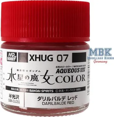 Produktbild von Mr. Hobby - Gunze XHUG-07 - Aqueous Gundam Color (10ml) Darilbalde Red - Neu