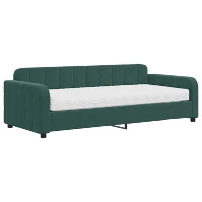 Immagine prodotto di Divano Letto con Materasso Verde Scuro 90x200 cm in Velluto