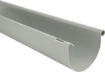 Produktbild von Marley Dachrinne Kunststoff halbrund Fenstergrau RAL 7040 RG 150 mm L= 4000 mm