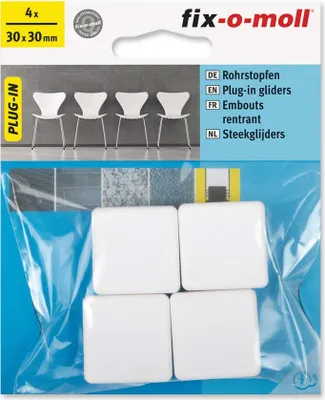 Produktbild von Rohrstopfen 30mm x 30mm weiß fix-o-moll