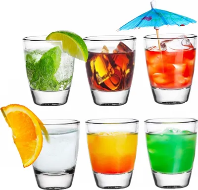 Produktbild von PLATINUX Shotgläser Set 6 Teilig Schnapsgläser klassisch 2,5cl Pinnchen Tequilagläser Wodkagläser aus Glas