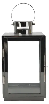 Produktbild von TrendLine Deko Laterne Edelstahl 13,5 x 14,5 x 25 cm schwarz