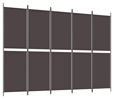 Immagine prodotto di Divisorio a 5 Pannelli Marrone 250x180 cm in Tessuto