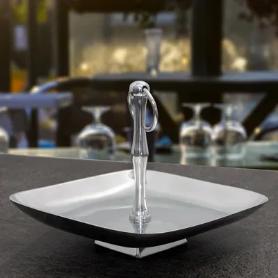 Produktbild von Etagere, 1 Etage, Aluminium, gebürstet, Auslage
