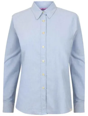 Productafbeelding van Henbury - "Classic" dameshemd, lange mouwen, model LT3102 (XL) (Donkerblauw)
